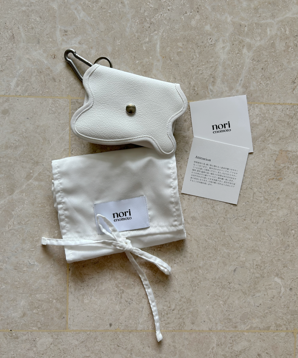 Nori Enomoto Wave Purse White