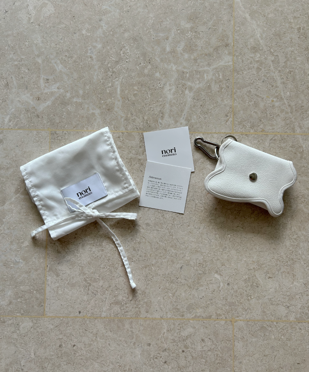 Nori Enomoto Wave Purse White