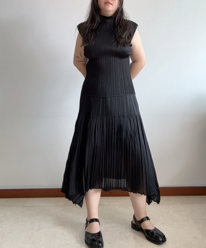 Pleats Please Pleated Drape Skirt