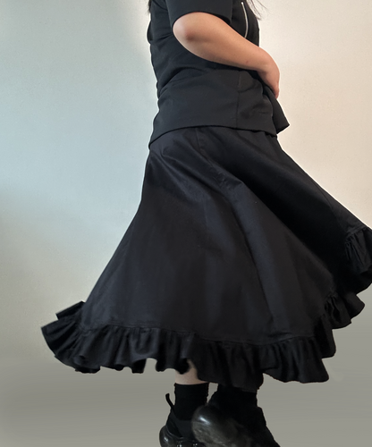 Unbranded Asymmetrical Ruffle Hem Skirt