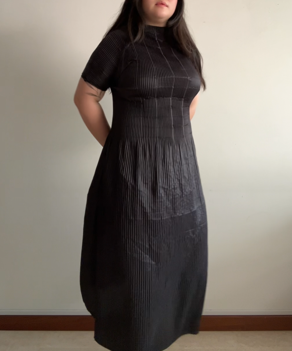 Specchio Midi Dress with High Slit
