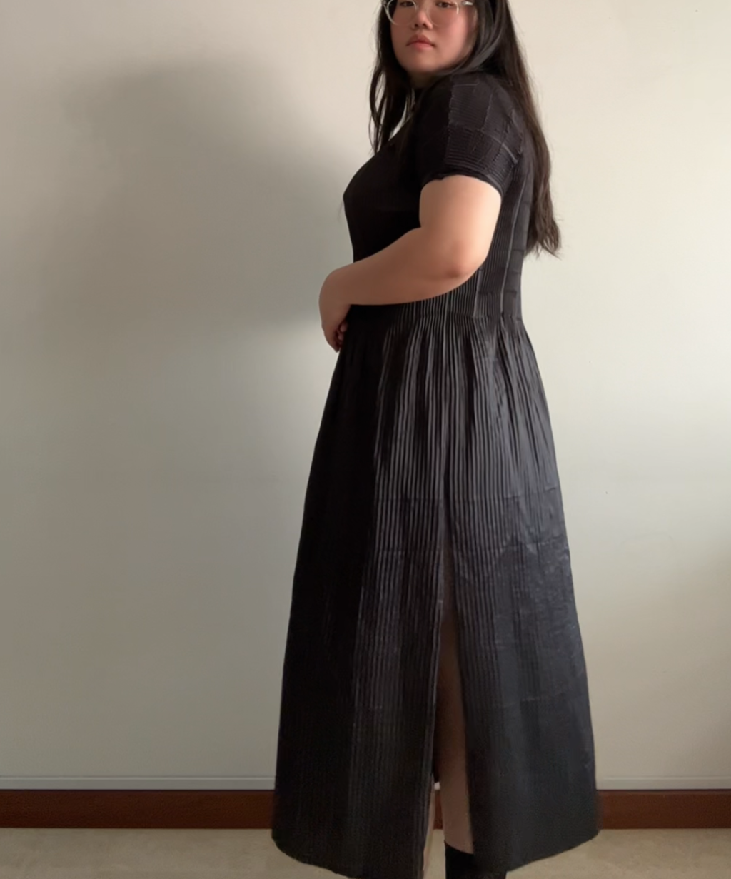 Specchio Midi Dress with High Slit