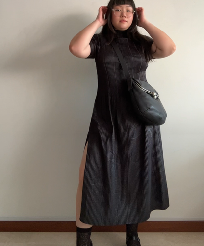 Kawa-Kawa kiss lock crossbody leather bag