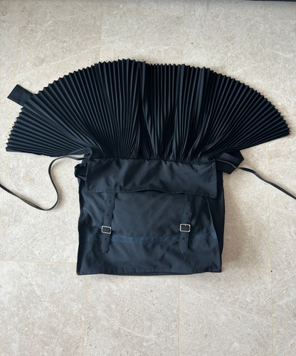 Tricot Comme des Garcons 2-way satchel bag with layered pleats
