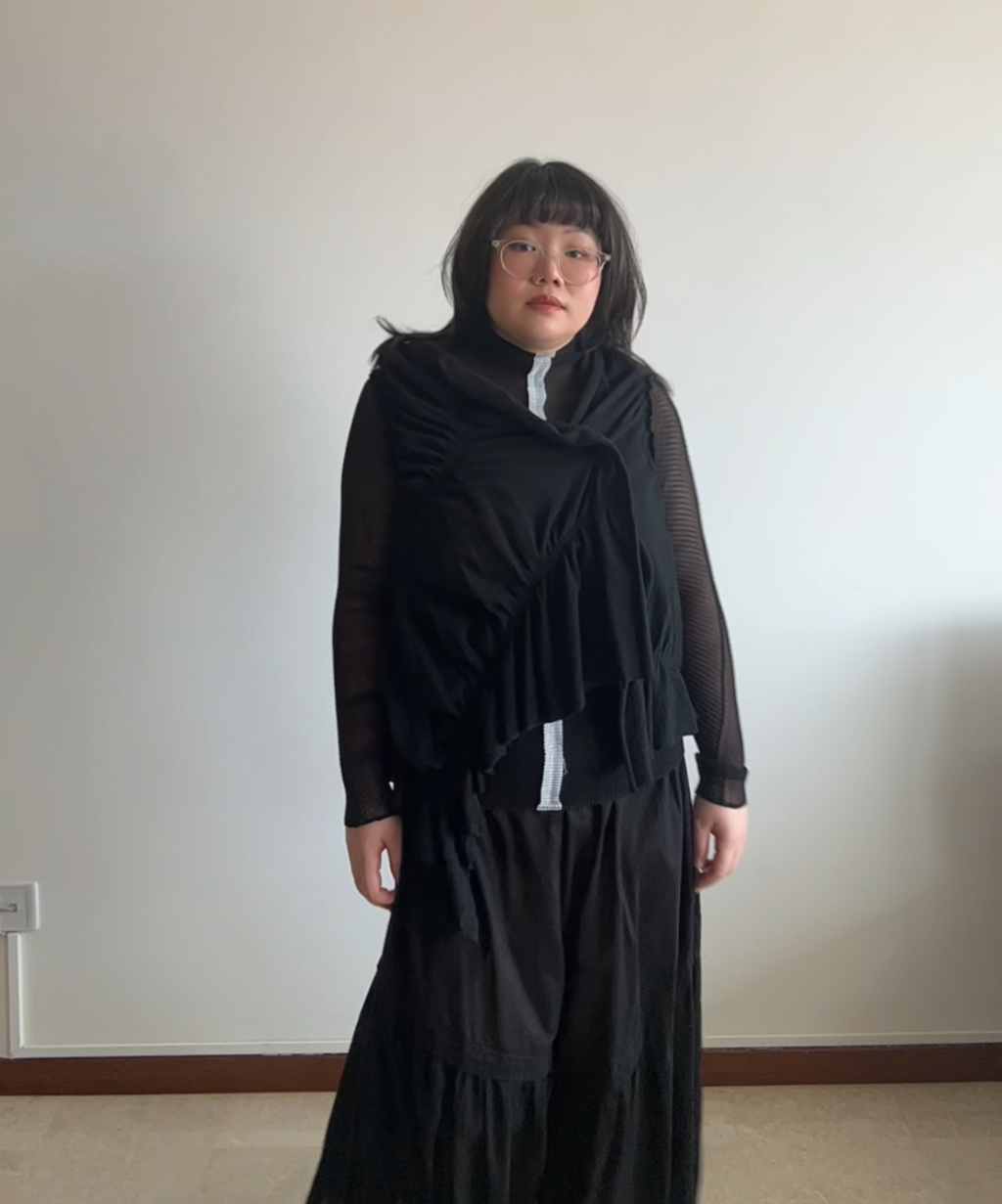 Y's Shirred Asymmetrical Vest