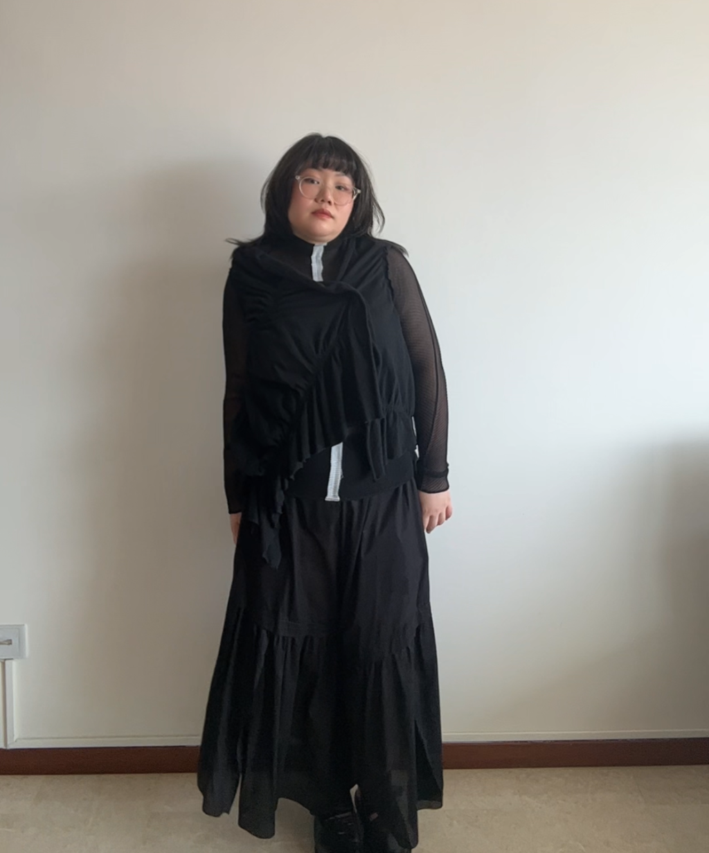 Y's Shirred Asymmetrical Vest