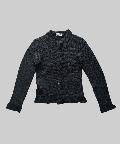 Yoshiki Hishinuma PEPLUM crinkle pleats button shirt