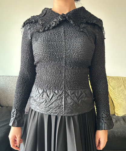 Yoshiki Hishinuma Star Collar Crinkle Blouse