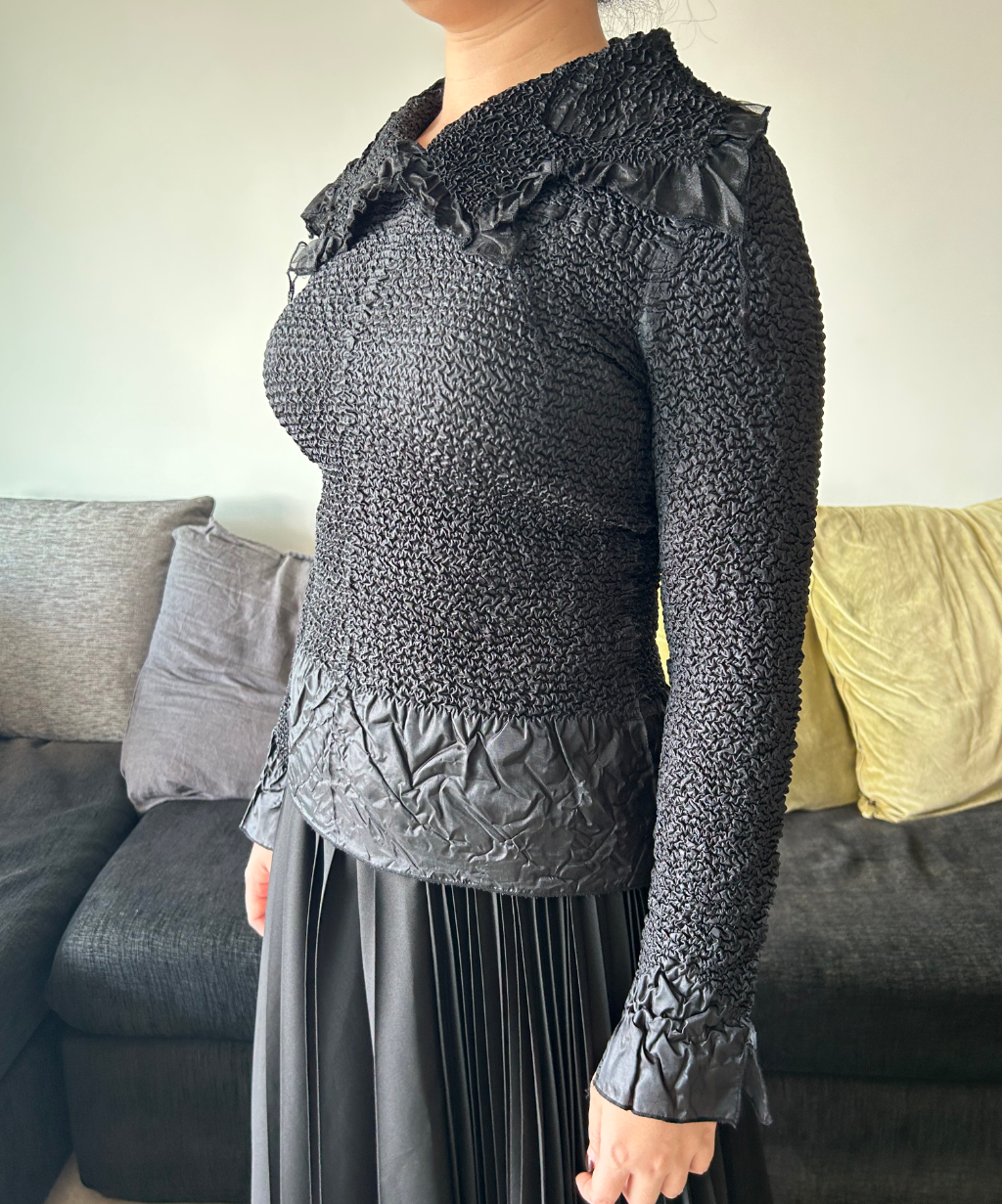 Yoshiki Hishinuma Star Collar Crinkle Blouse