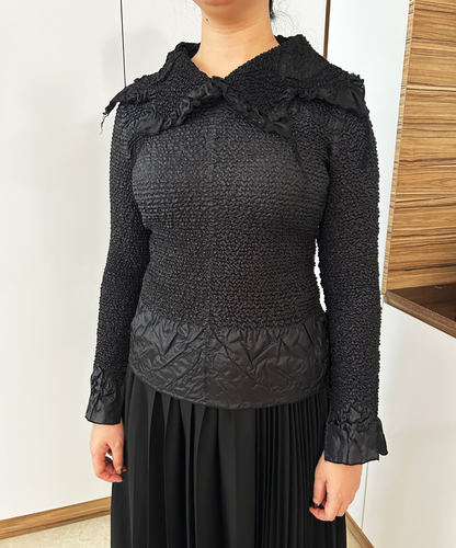 Yoshiki Hishinuma Star Collar Crinkle Blouse