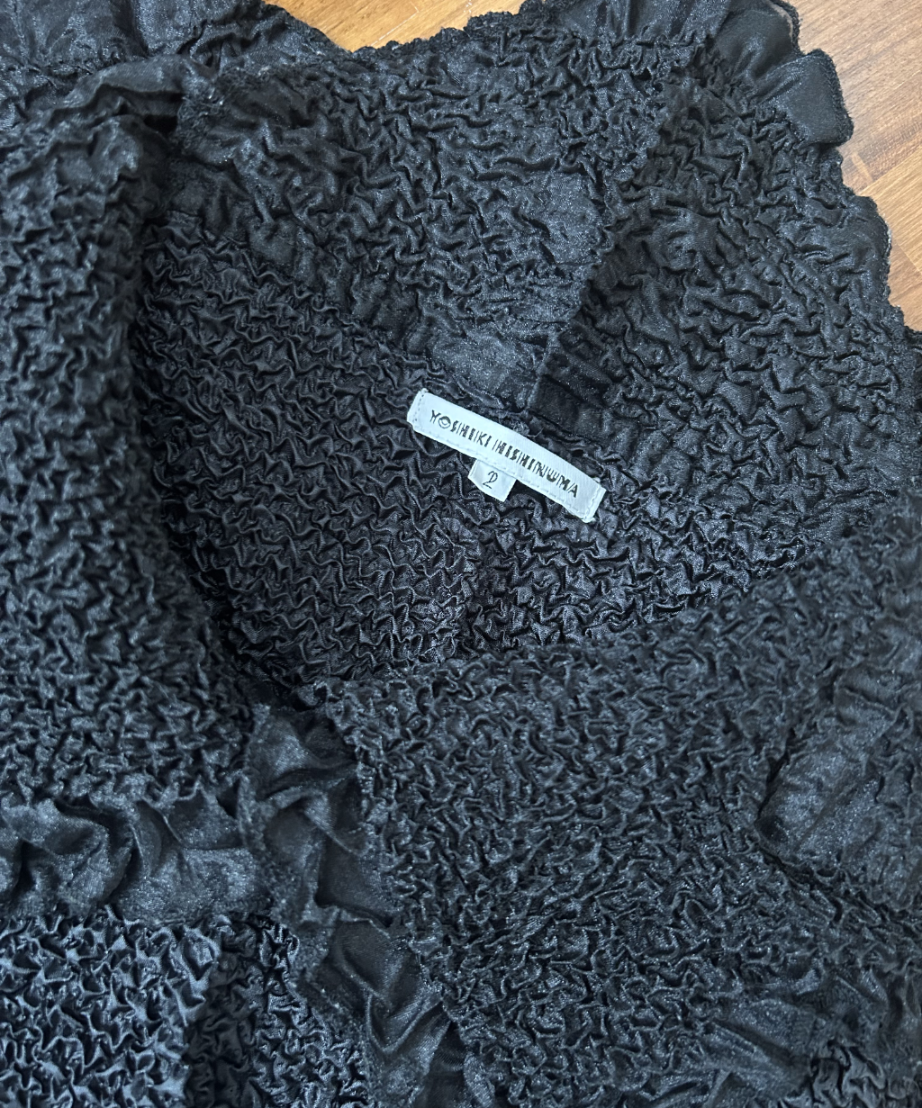 Yoshiki Hishinuma Star Collar Crinkle Blouse